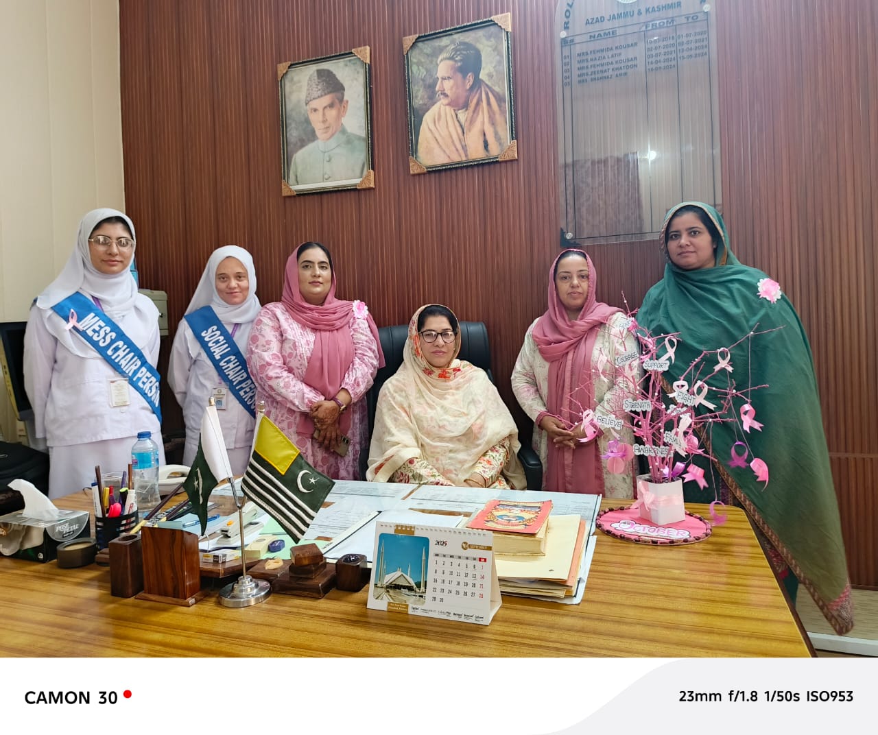 Principal, Mess Chairperson, Social Chairperson and with Faculty